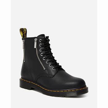 Dr Martens Férfi 1460 Cipzáros Nappa Bőr Lace Up Bakancs Fekete